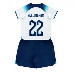 England Jude Bellingham #22 Hjemmebanesæt Børn VM 2022 Kort ærmer (+ korte bukser)